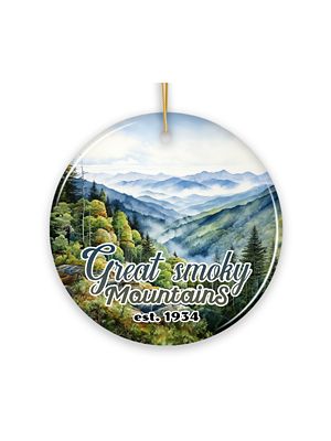 OrnamentallyYou Great Smoky Mountains Ceramic Ornament