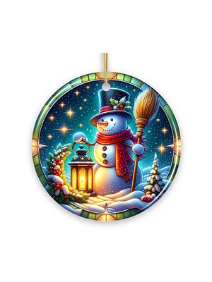 OrnamentallyYou Winter Wanderer Snowman Christmas Ornament