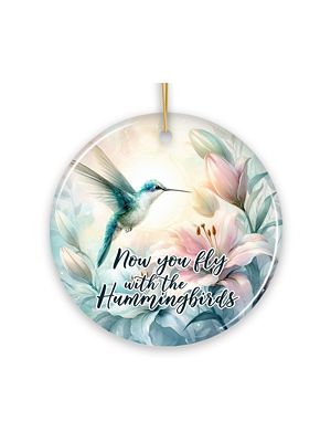 OrnamentallyYou Fly with the Hummingbirds Christmas Ornament