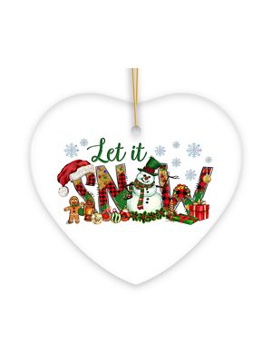 OrnamentallyYou Let It Snow Snowman Christmas Ornament
