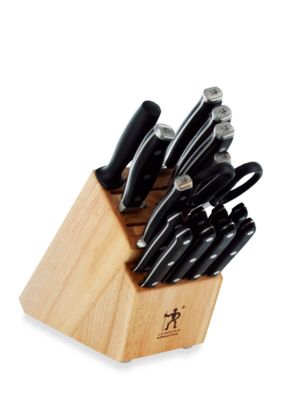 Henckels Forged Premio 17pc Knife Block Set Natural