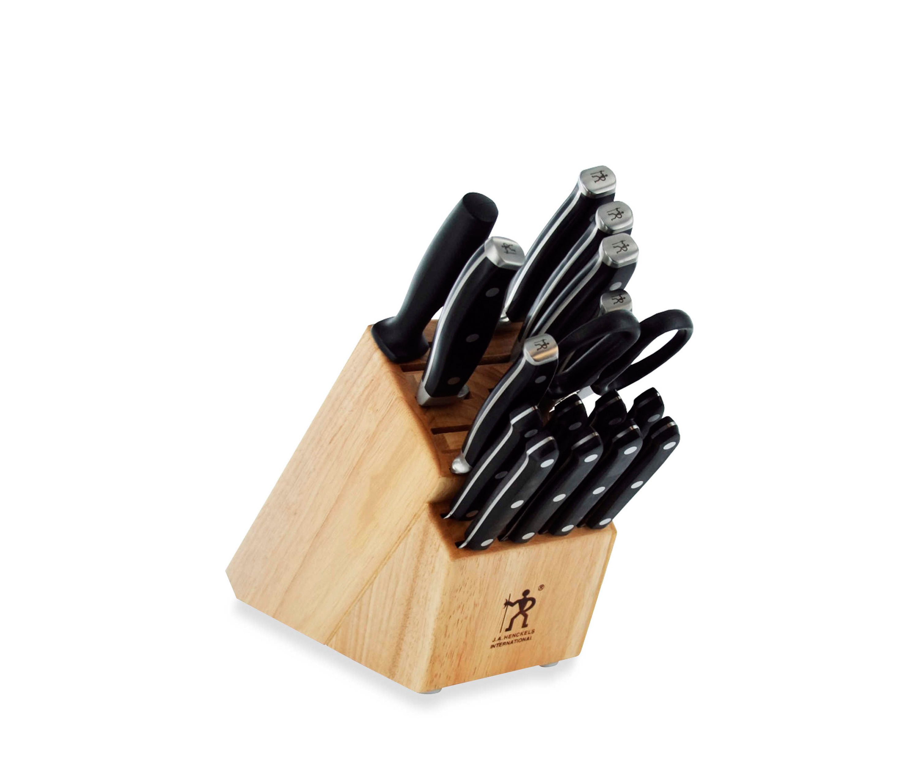 Forged Premio 17pc Knife Block Set Natural