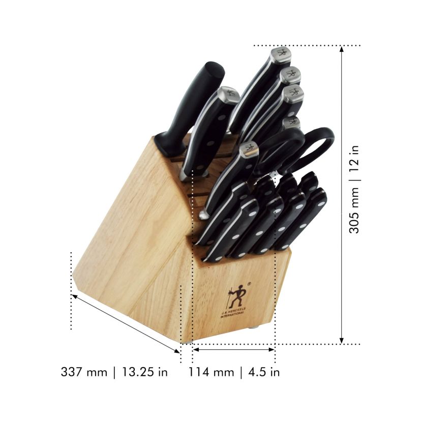 Forged Premio 17pc Knife Block Set Natural