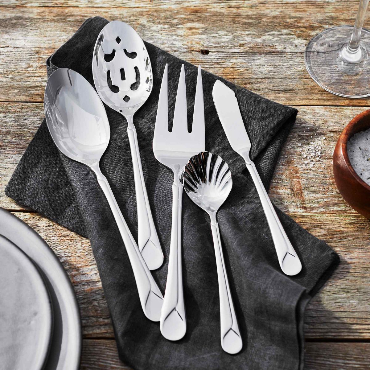 Provence 45pc 18/10 Stainless Steel Flatware Set