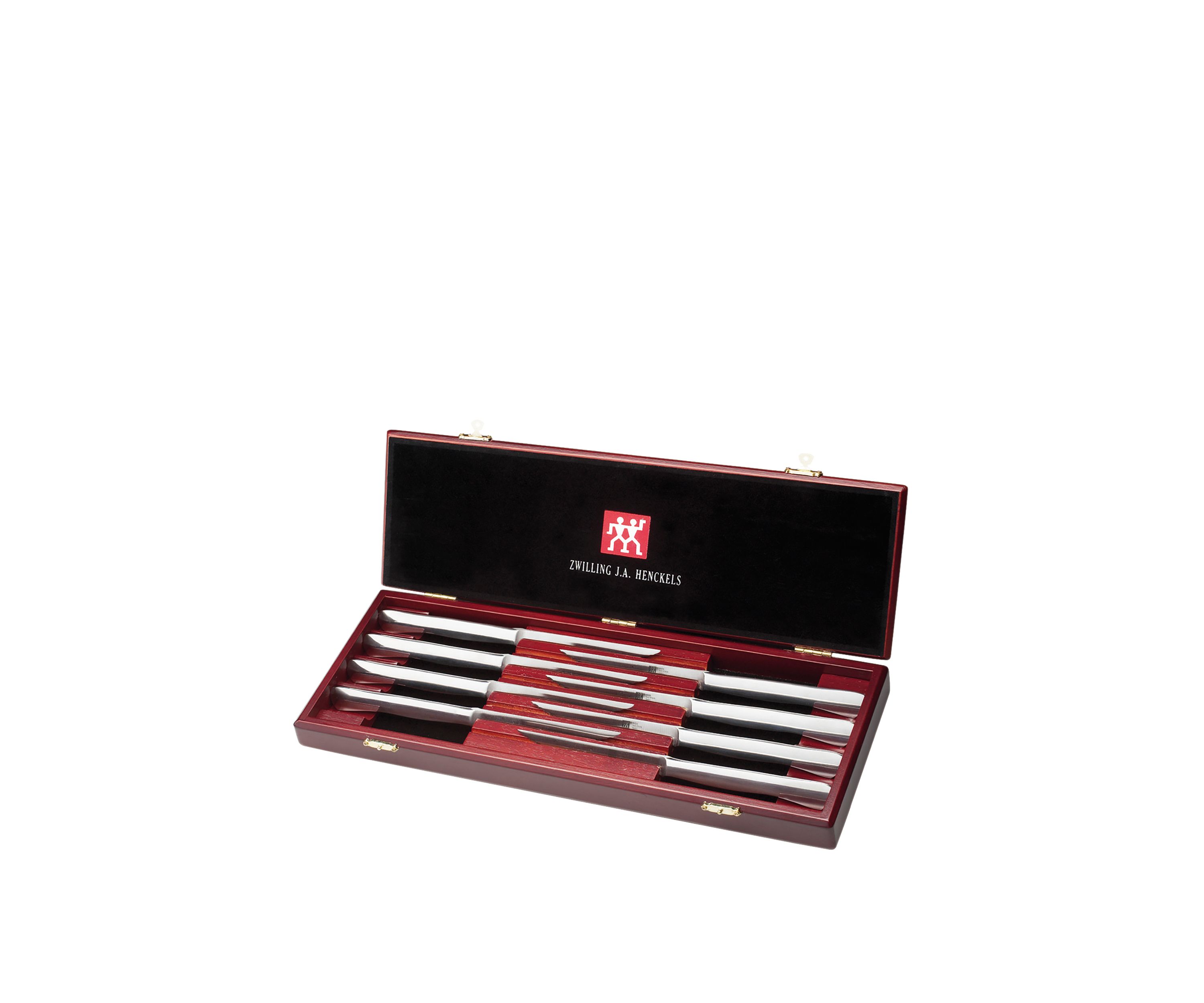 8pc Stainless Steel Serrated Steak Knife Set w/ Wood Gift Box