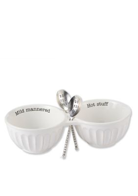 Mud Pie® Circa 3 Piece Salsa Double Dip Cup And Spoon Set Belk