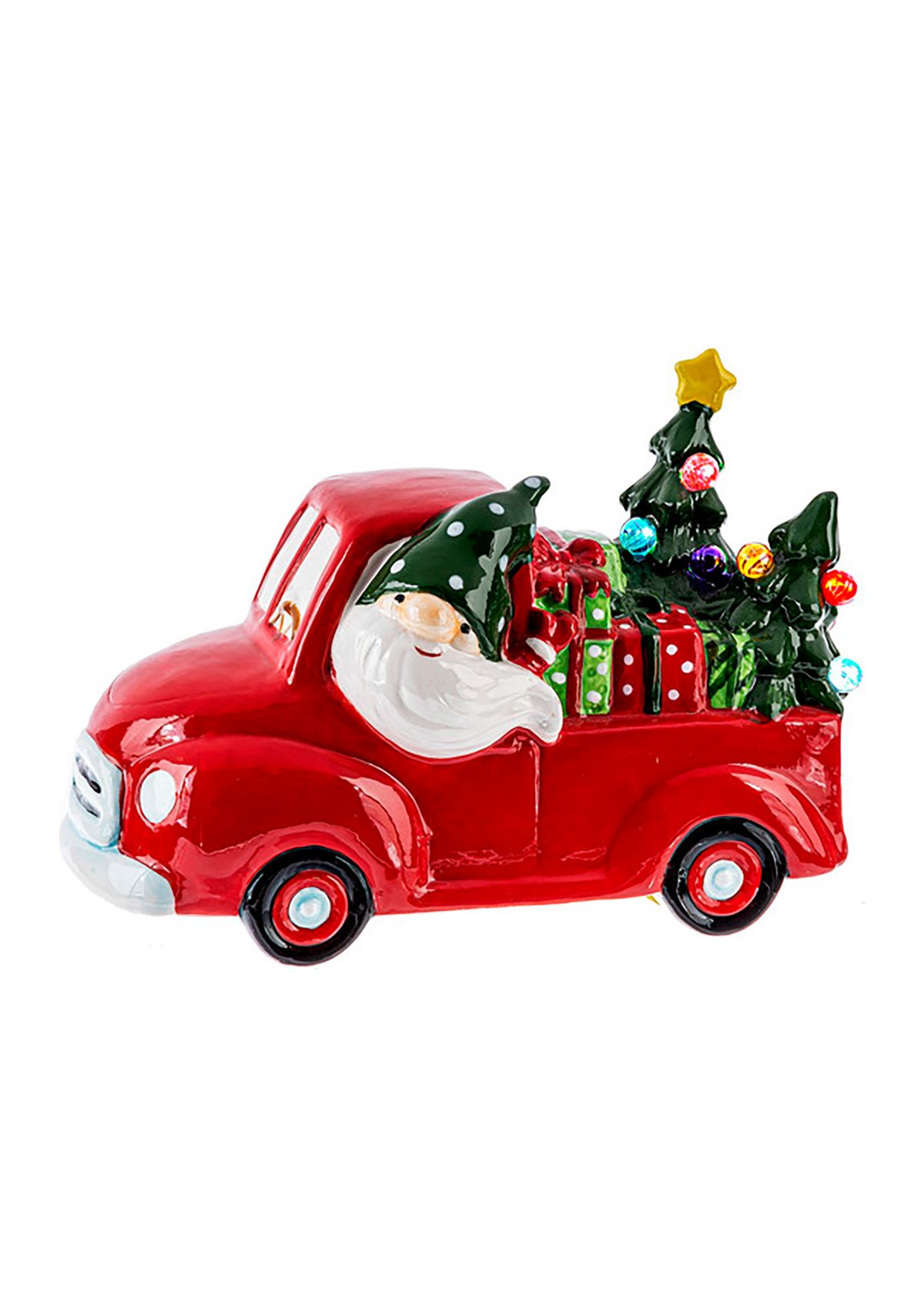 LED Light Up Gnome in Truck Figurine