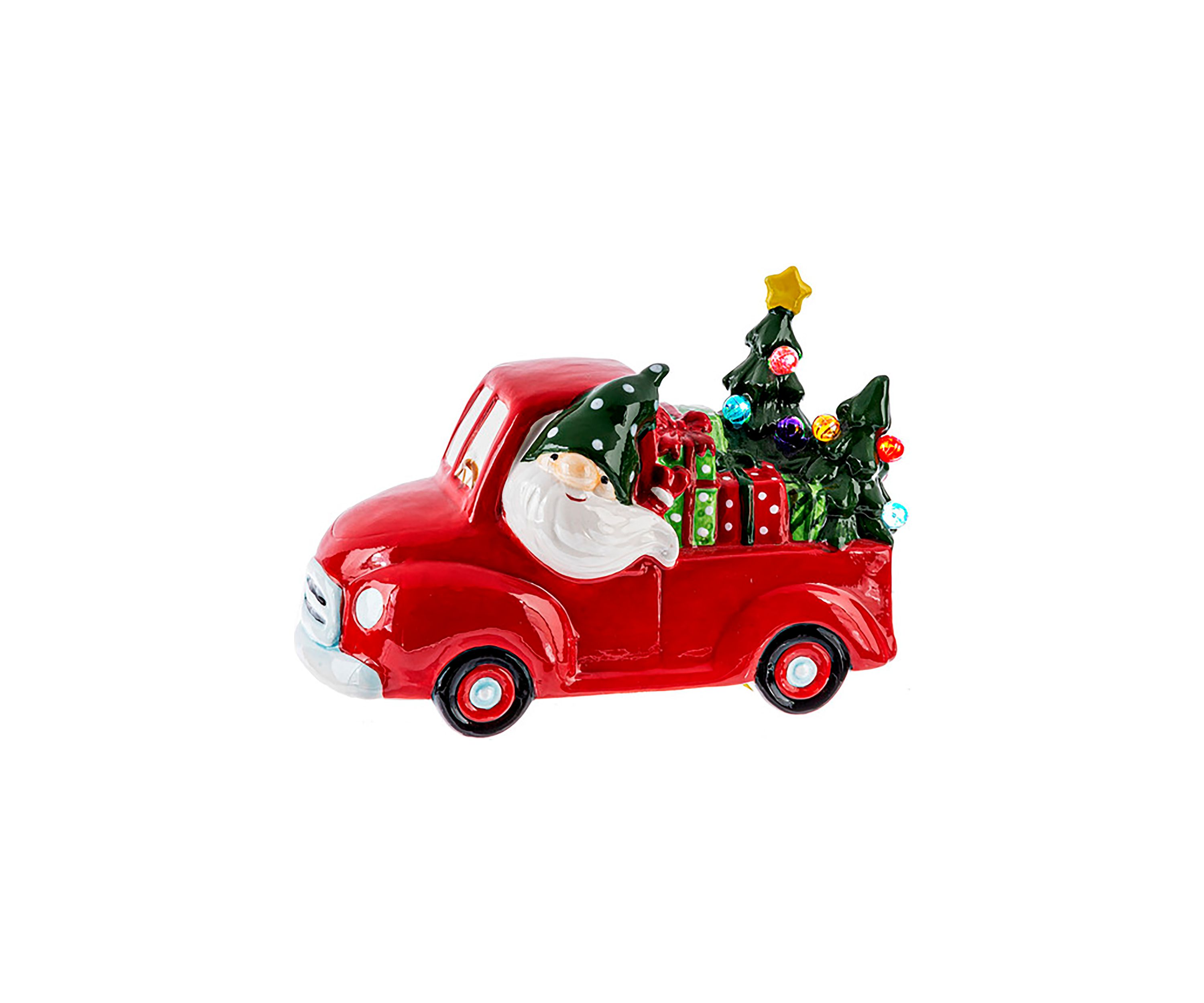 LED Light Up Gnome in Truck Figurine