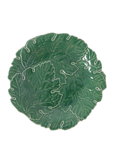 Sugar Leaf Sculpted Green Leaf Plate