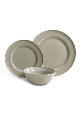 Gray 12 Piece Dinnerware Set – Martha Stewart