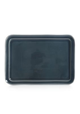 Blue Reactive Glaze Rectangular Serving Platter – Martha Stewart