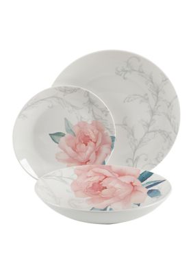 Martha Stewart Peony 12 Piece Dinnerware Set | belk