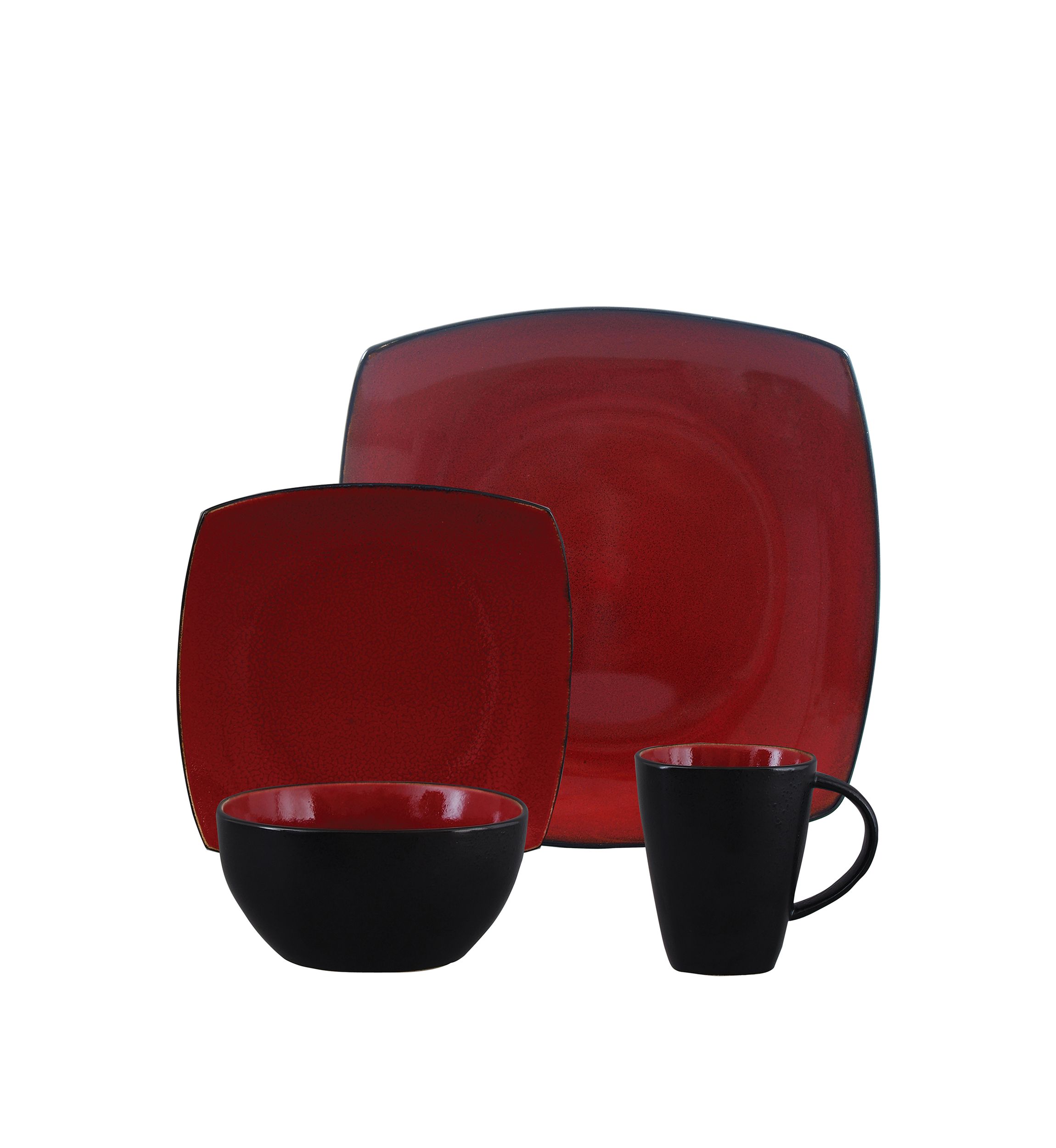 Soho Lounge Soft Square 16 Piece Dinnerware Set
