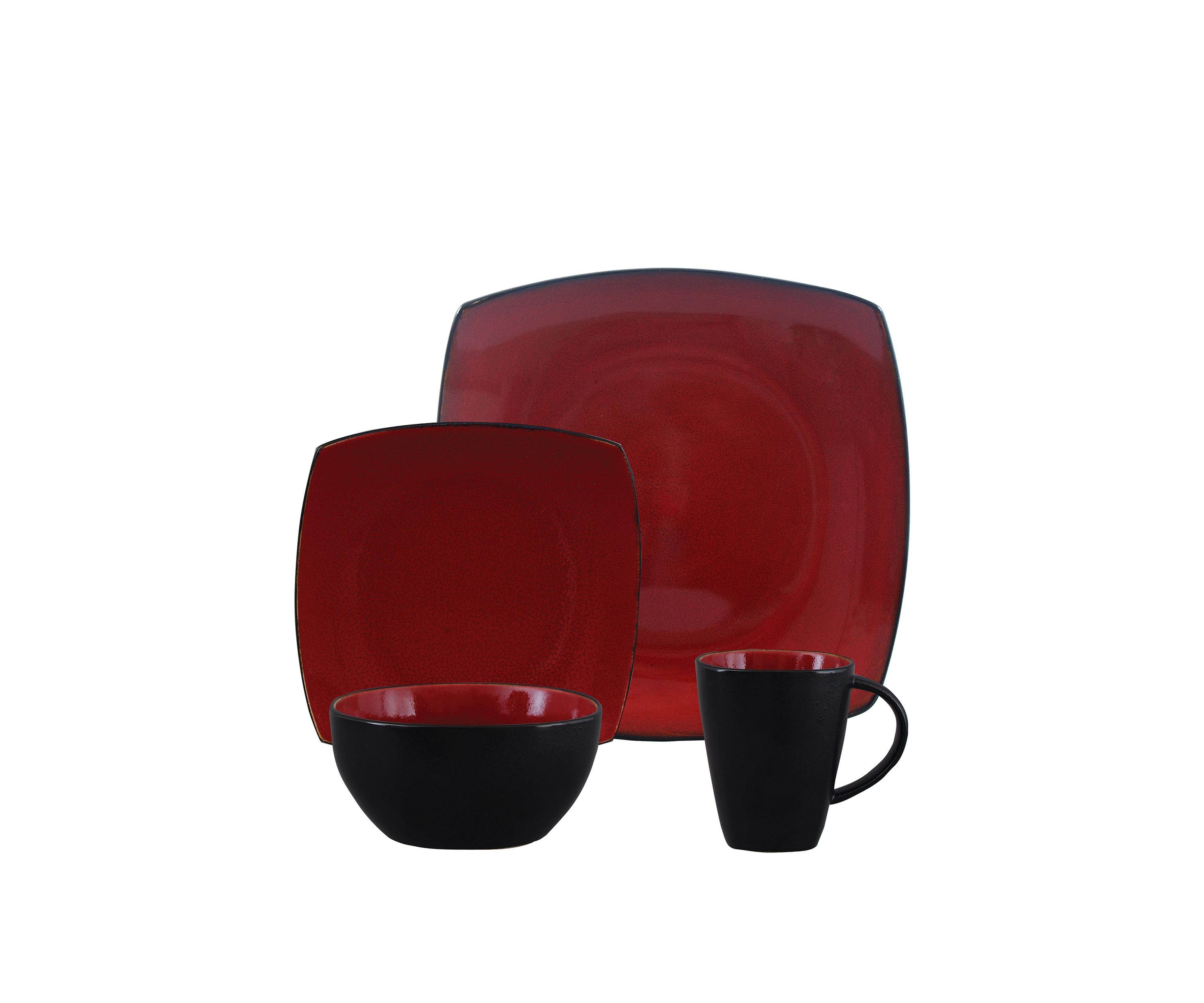 Soho Lounge Soft Square 16 Piece Dinnerware Set