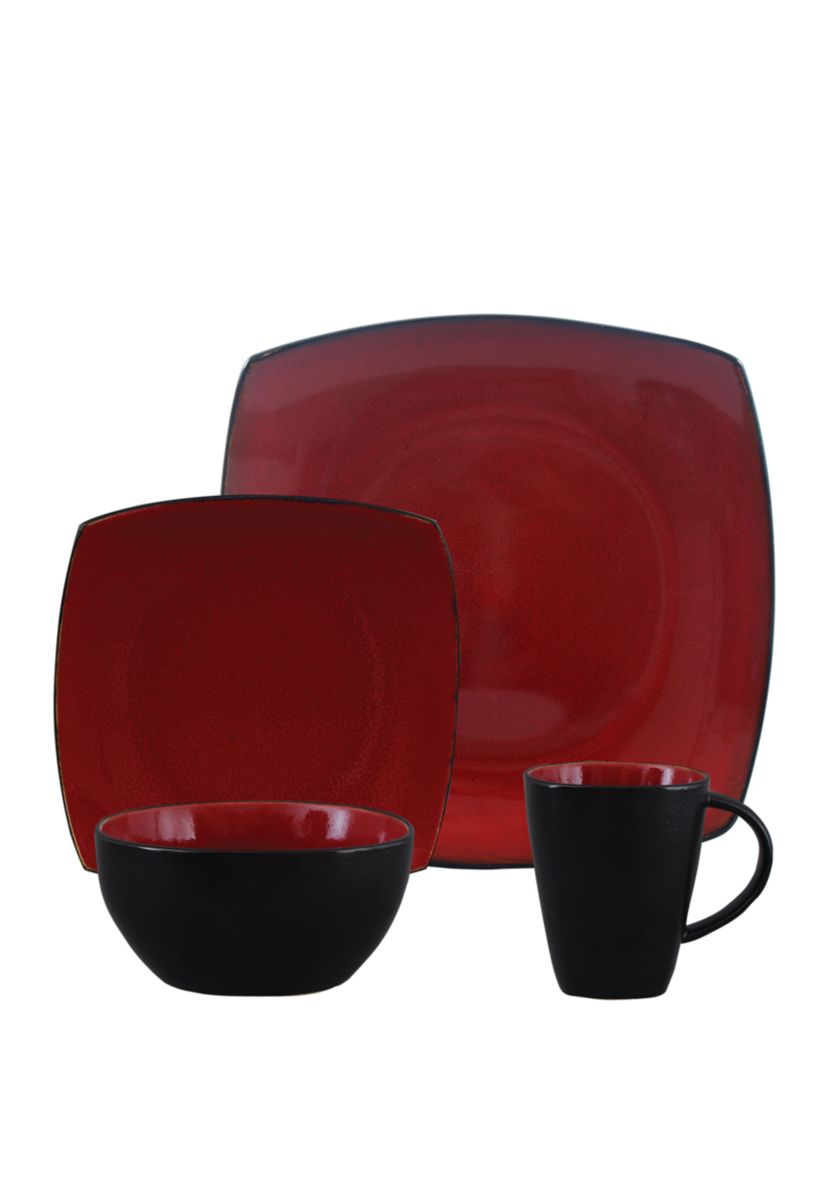 Soho Lounge Soft Square 16 Piece Dinnerware Set