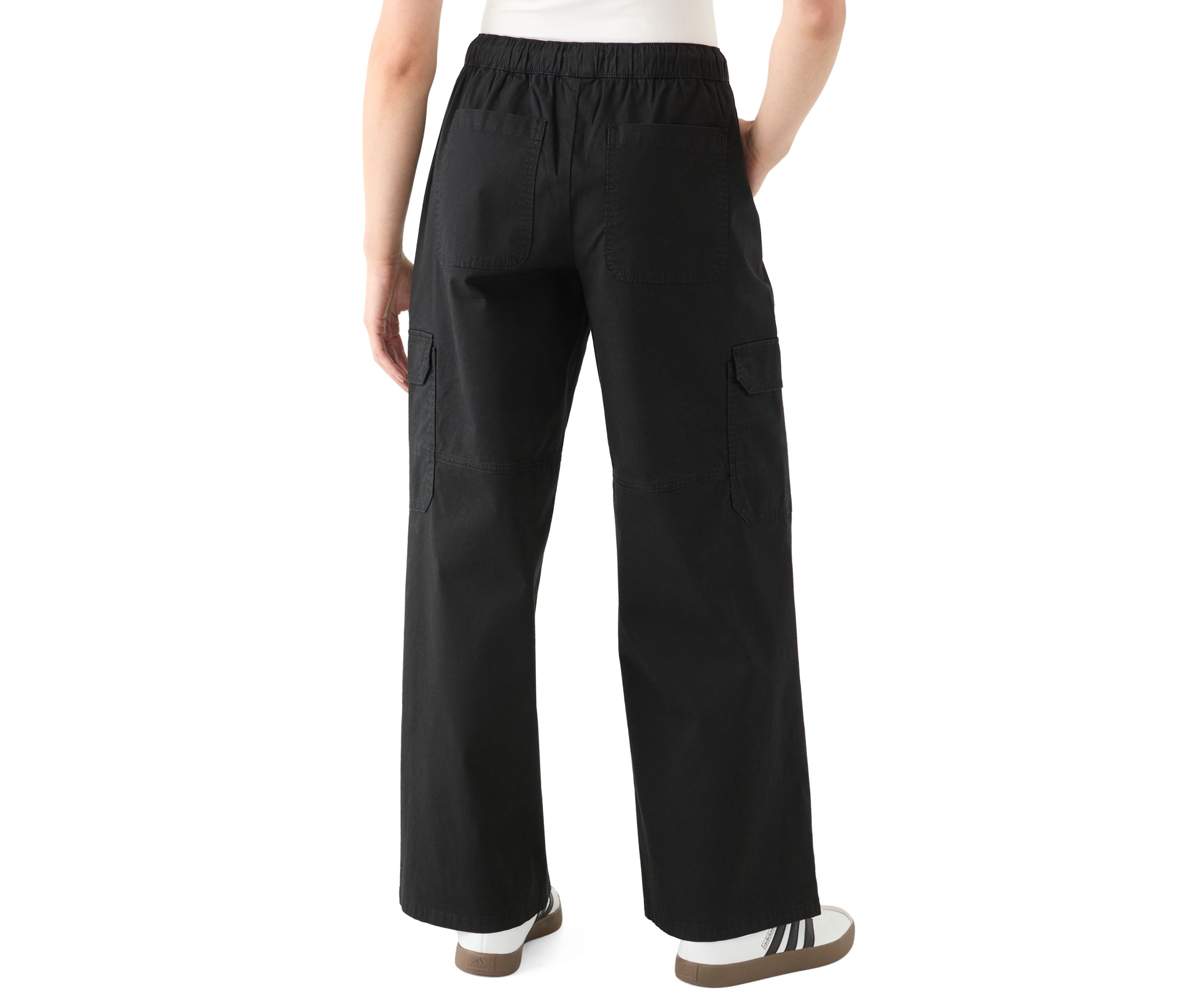 Womens Poplin Wide Leg Pants