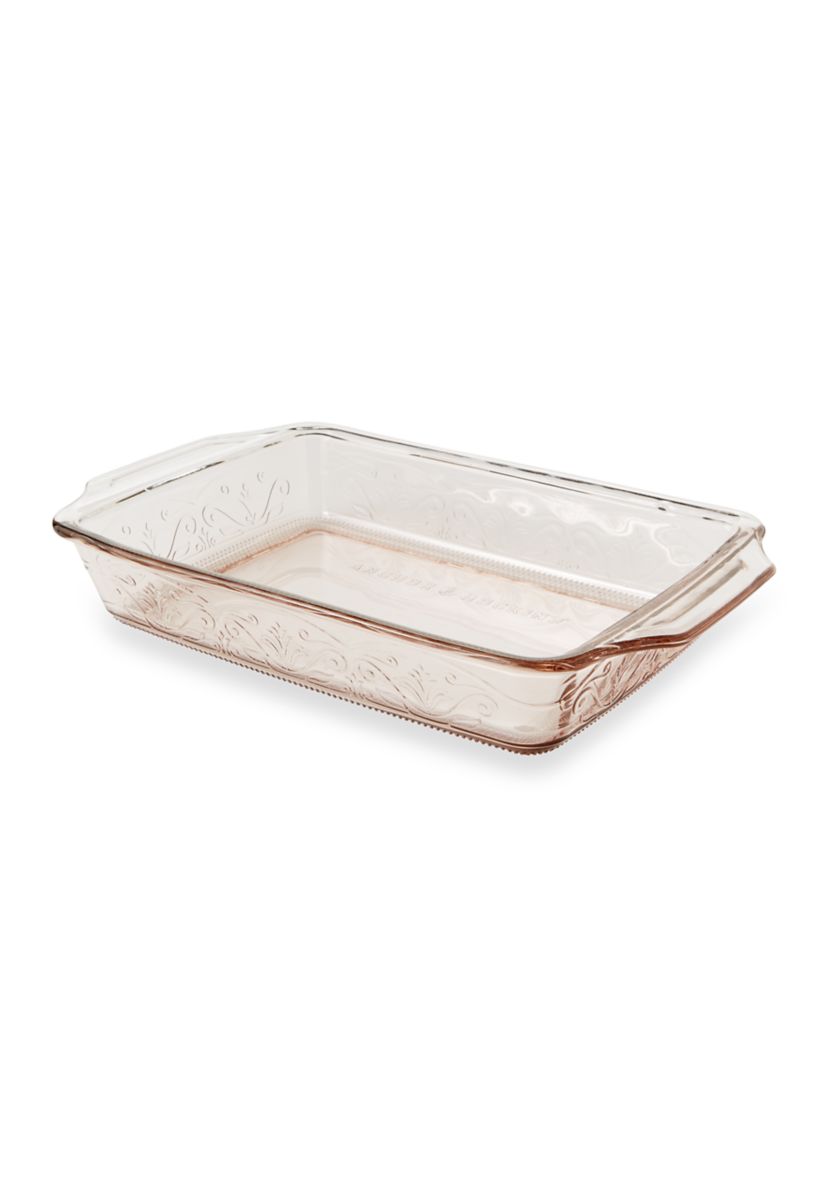 Laurel Embossed Glass 9" x 13" Baking Dish
