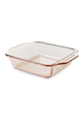 Laurel Embossed Glass 8" Square Baking Dish