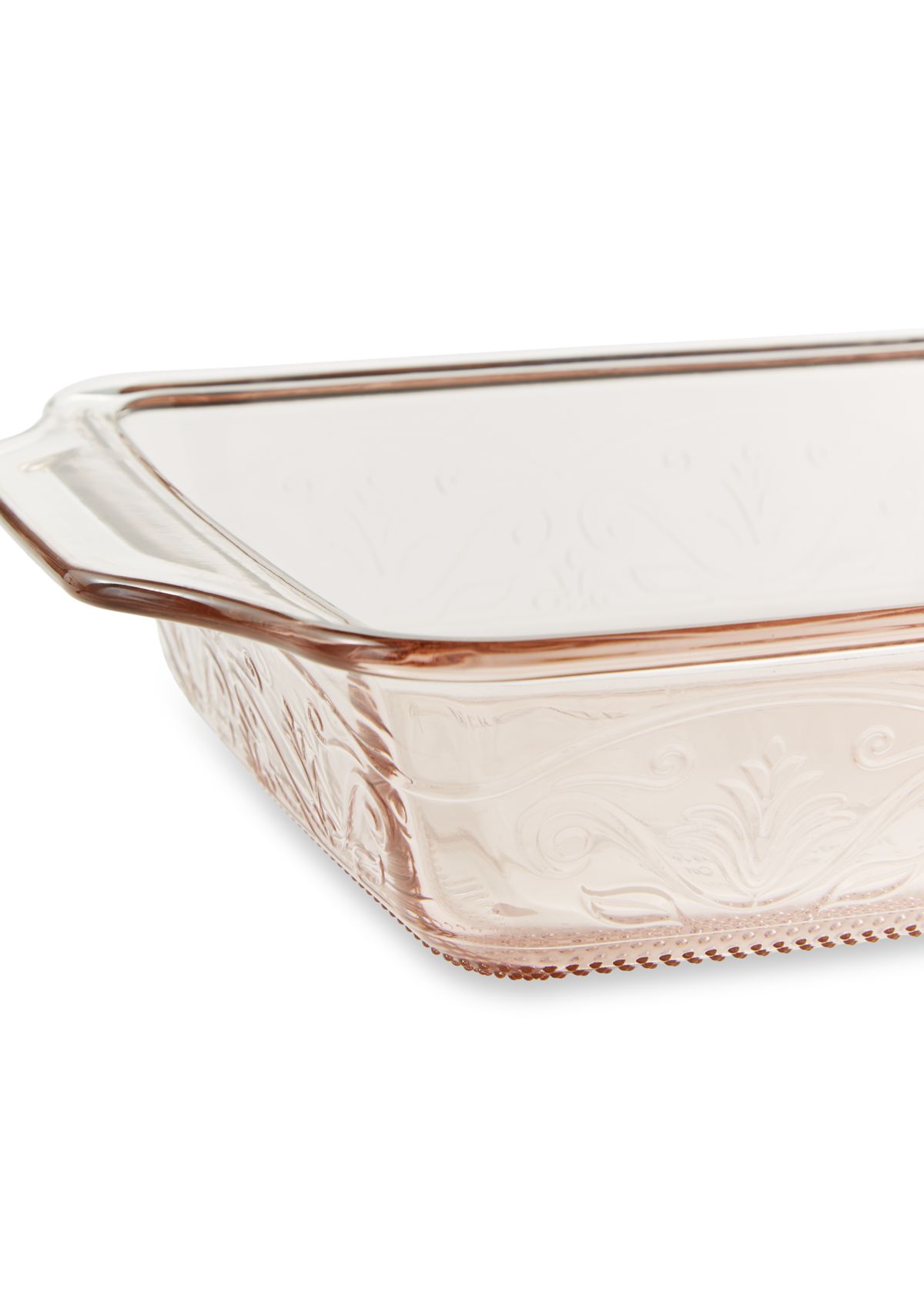 Laurel Embossed Glass 8" Square Baking Dish