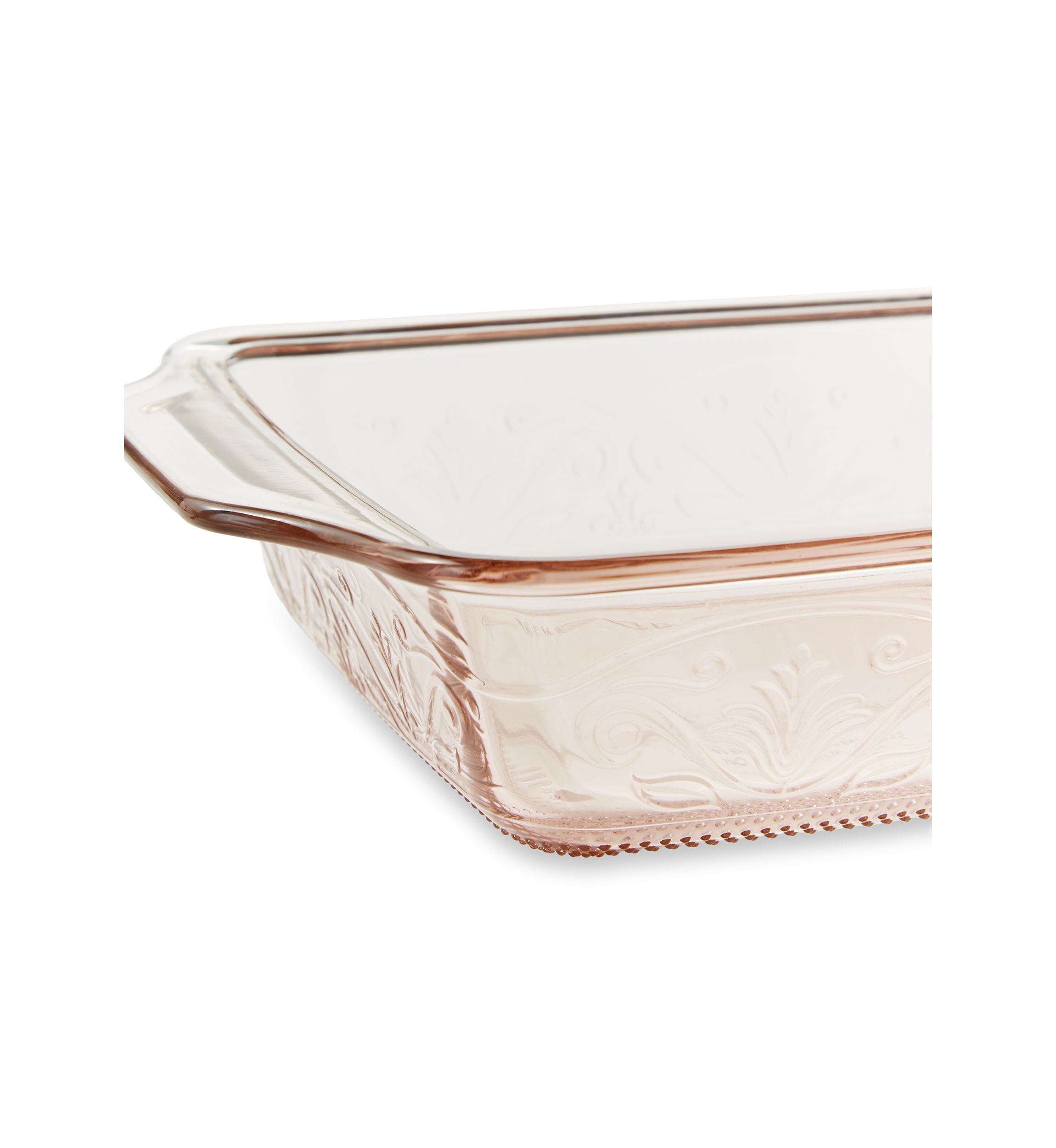 Laurel Embossed Glass 8" Square Baking Dish