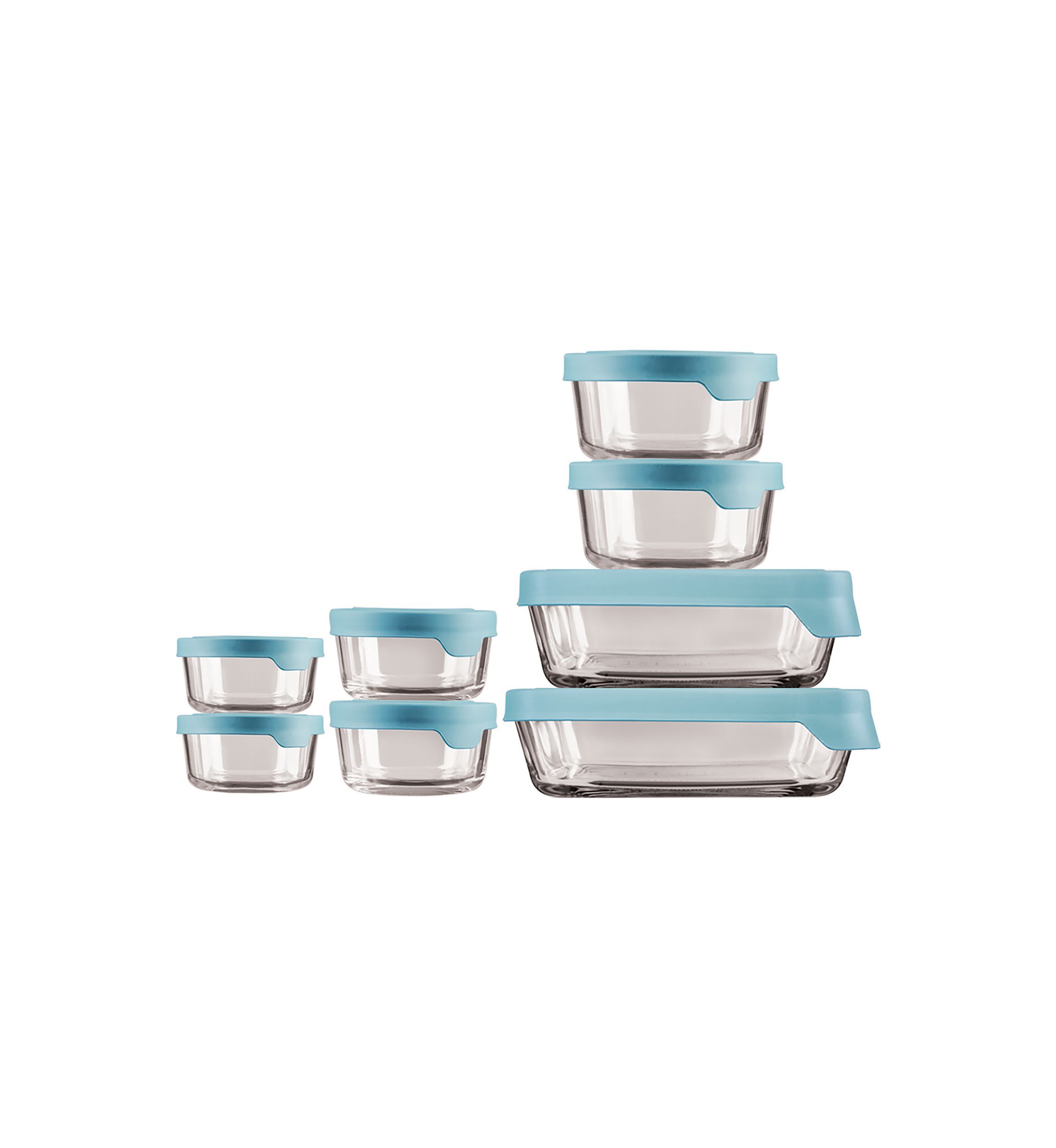 Anchor Hocking TrueSeal® Glass Food Storage Set with Mineral Blue