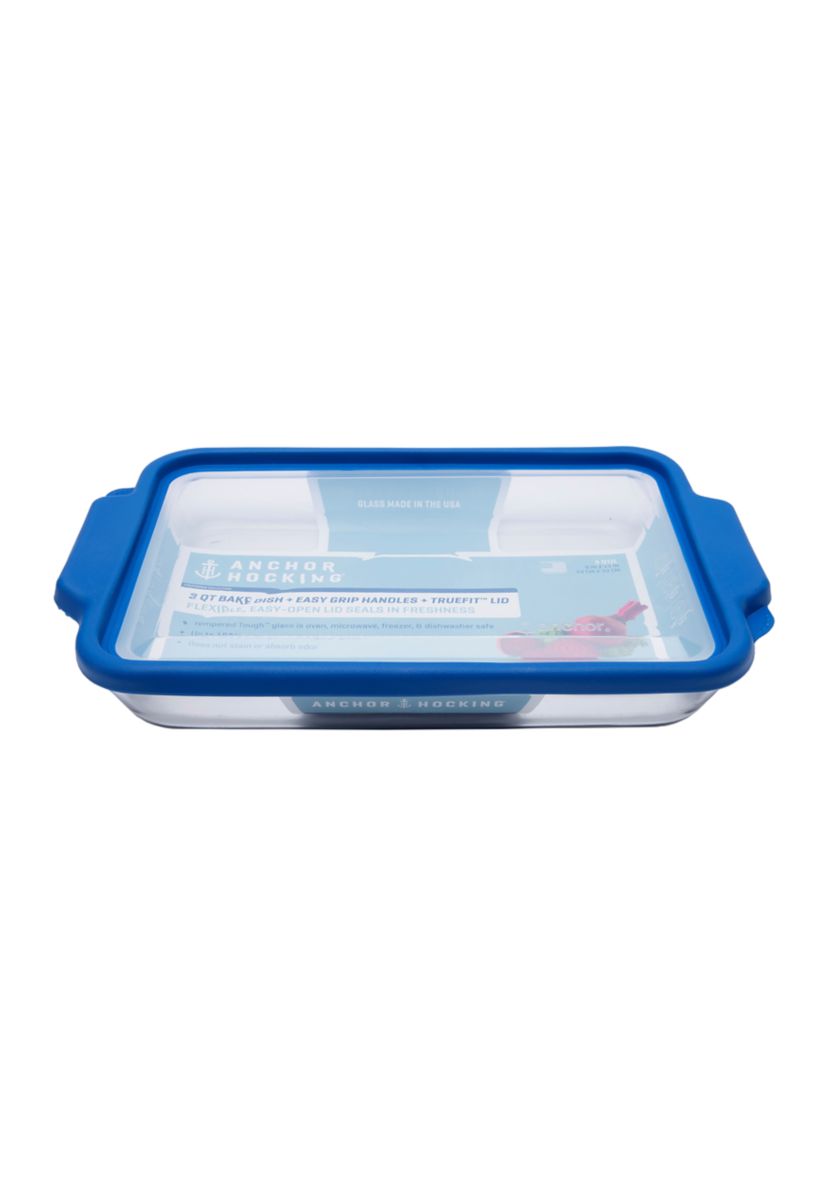 3 QT. BAKE DISH W/TRUEFIT LID:No Size:NO COLOR