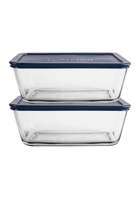 Set of 2 Food Storage with SnugFit&trade; Lids