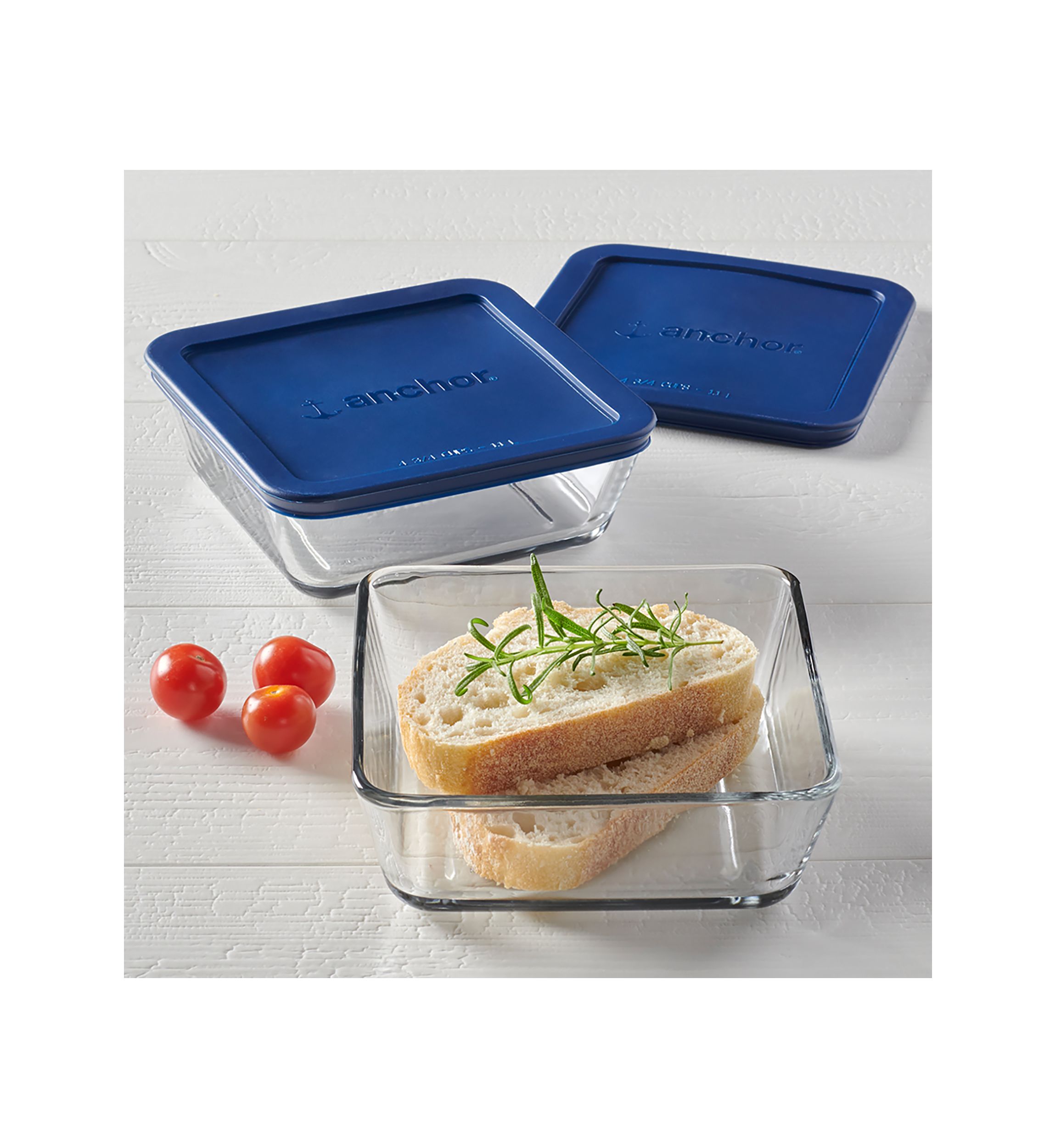 Set of 2 Food Storage with SnugFit™ Lids
