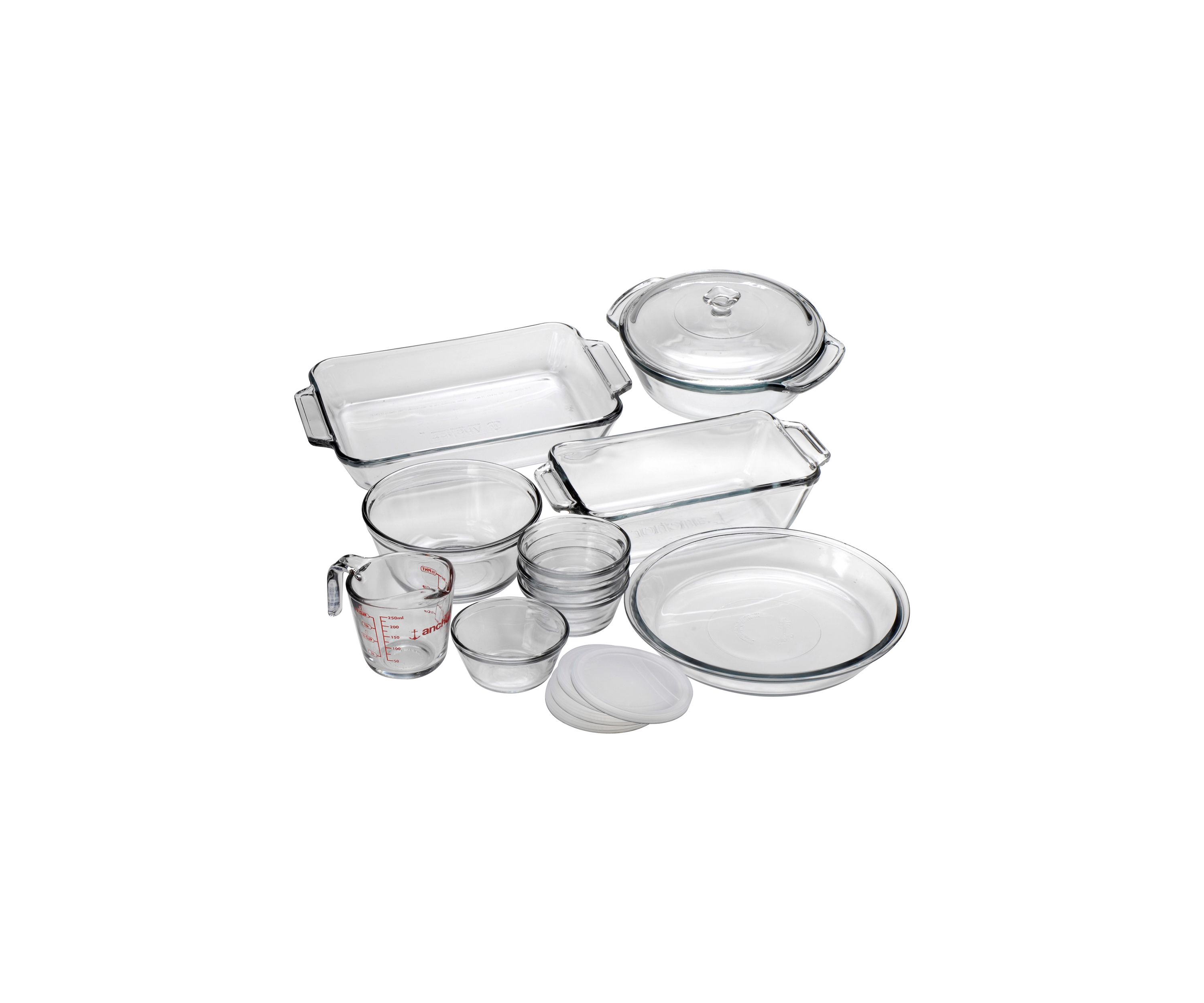 Oven Basics Mixed Glass Baking Dishes - 10 Piece Set