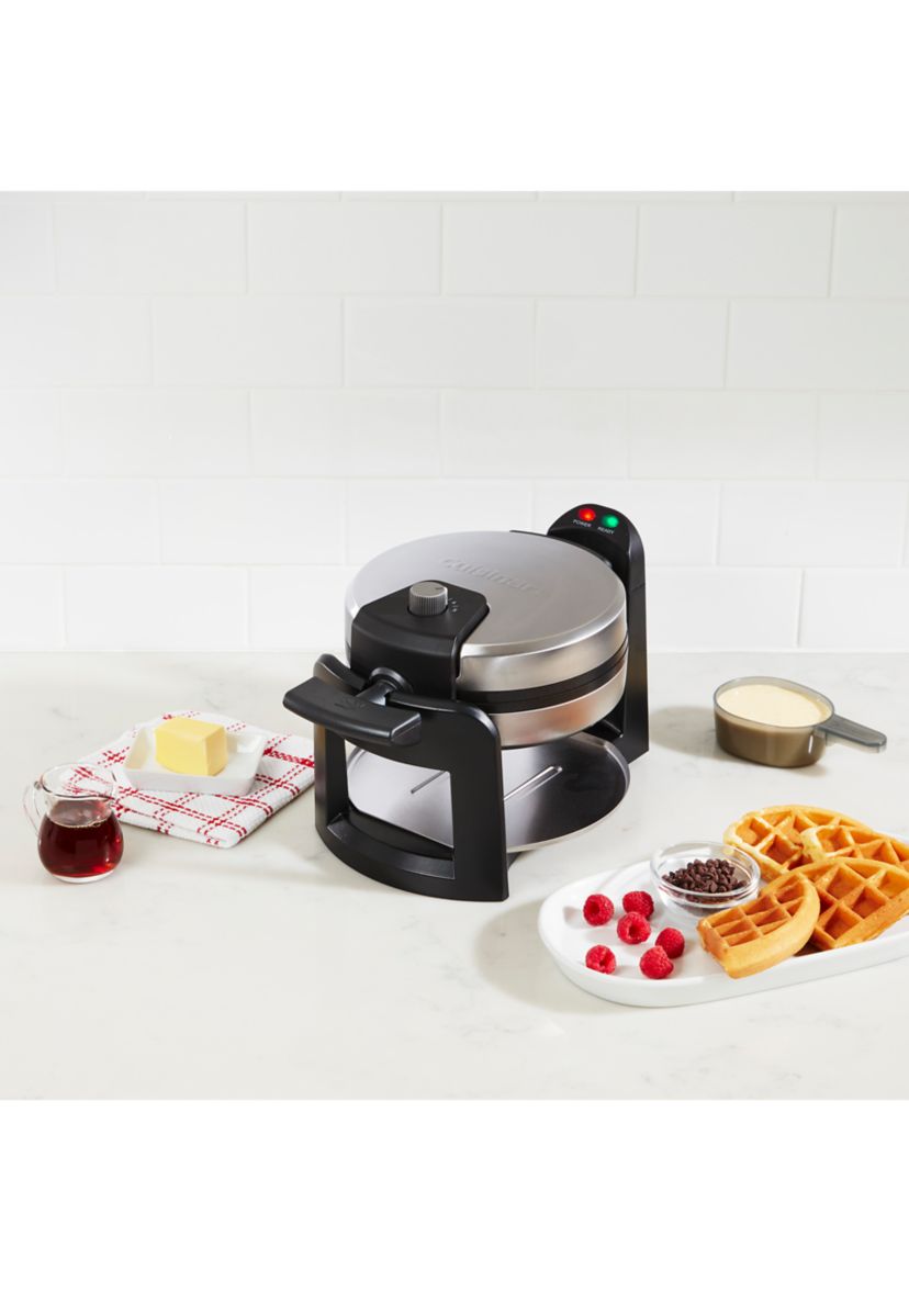 Round Flip Belgian Waffle Maker