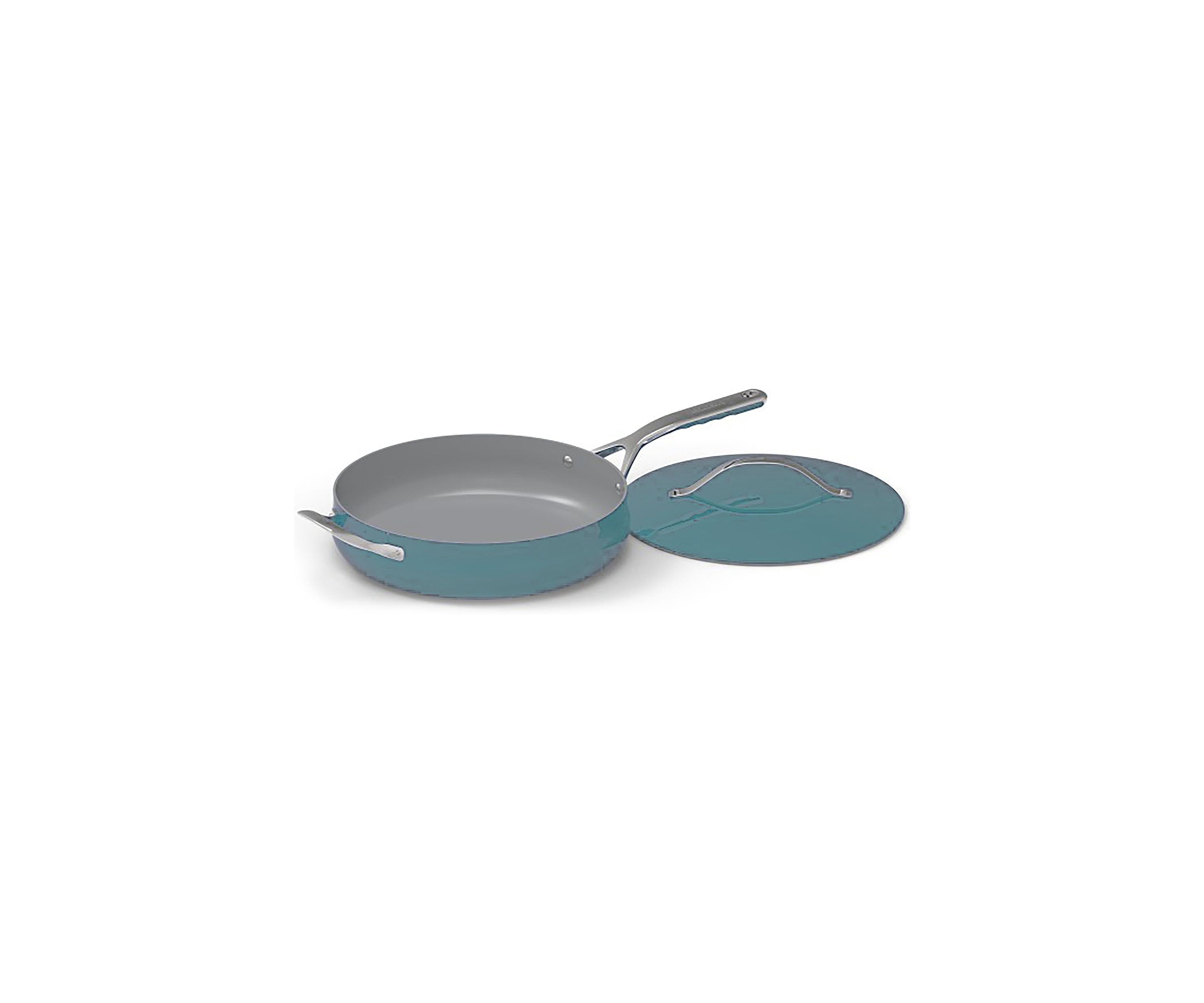 4.5 Quart Teal Culinary Collection Sauté Pan with Cover