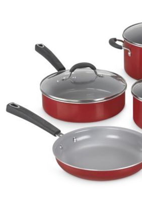 Cuisinart Ceramica XT Nonstick 11-Piece Cookware Set (Red) with