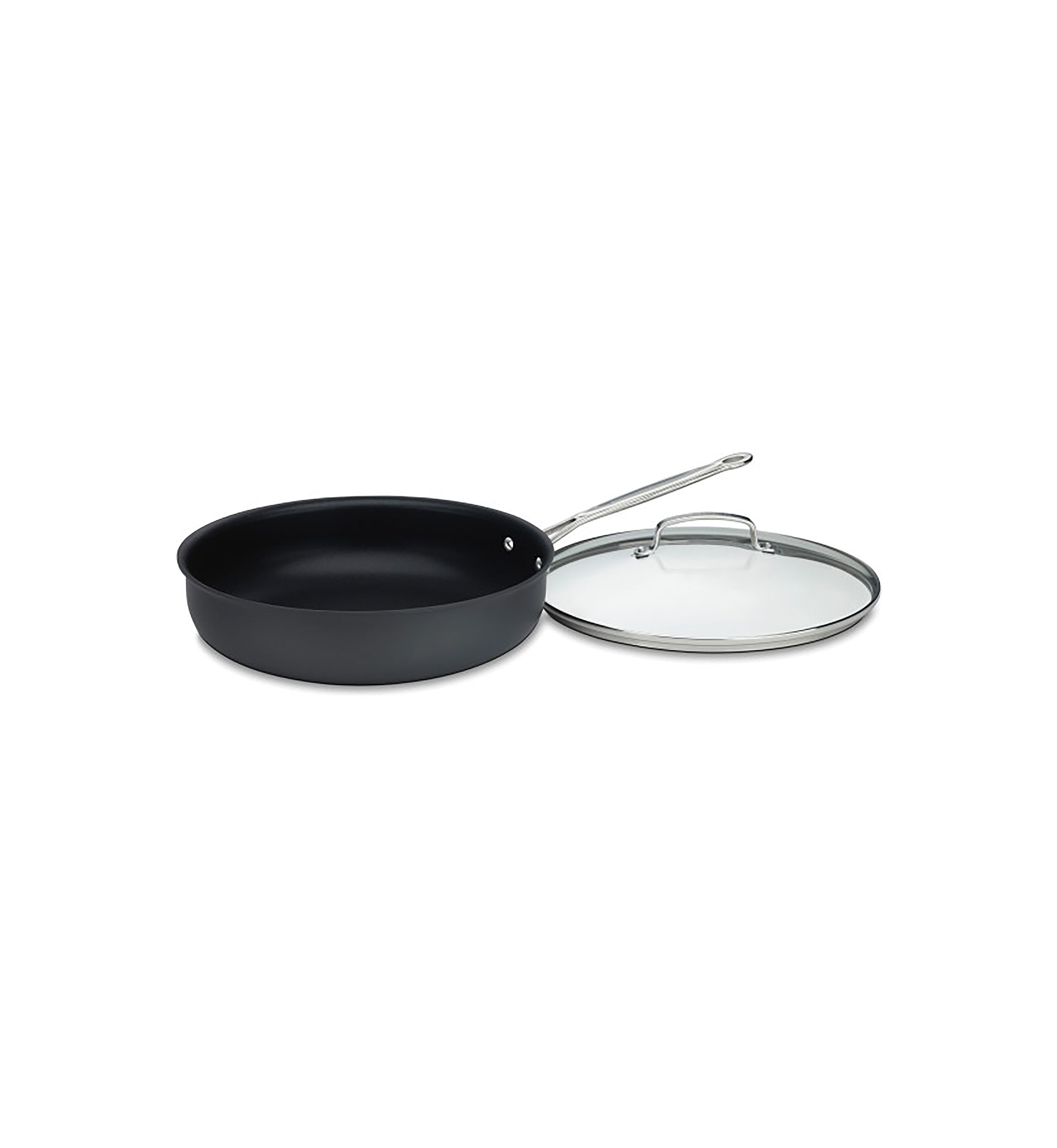 Chefs Classic Nonstick Hard Anodized 12" Deep Frying Pan with Cover
