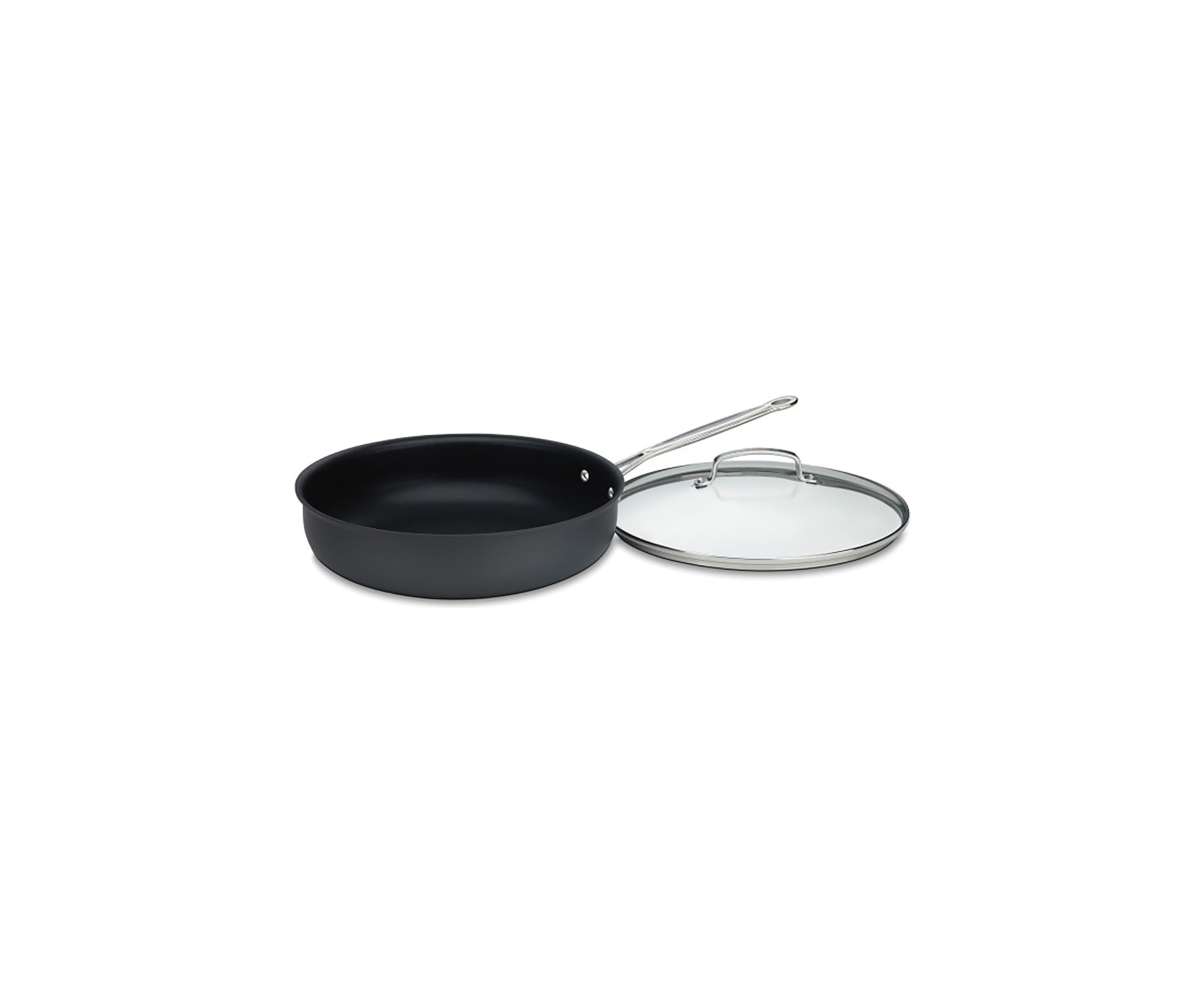 Chefs Classic Nonstick Hard Anodized 12" Deep Frying Pan with Cover
