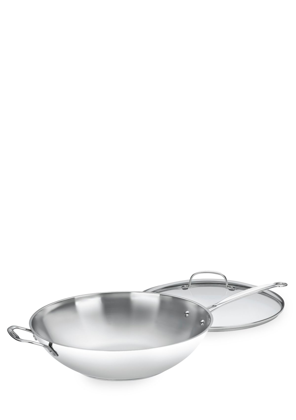 Chefs Classic Stainless Steel 14-in. Stir Fry Pan with Cover