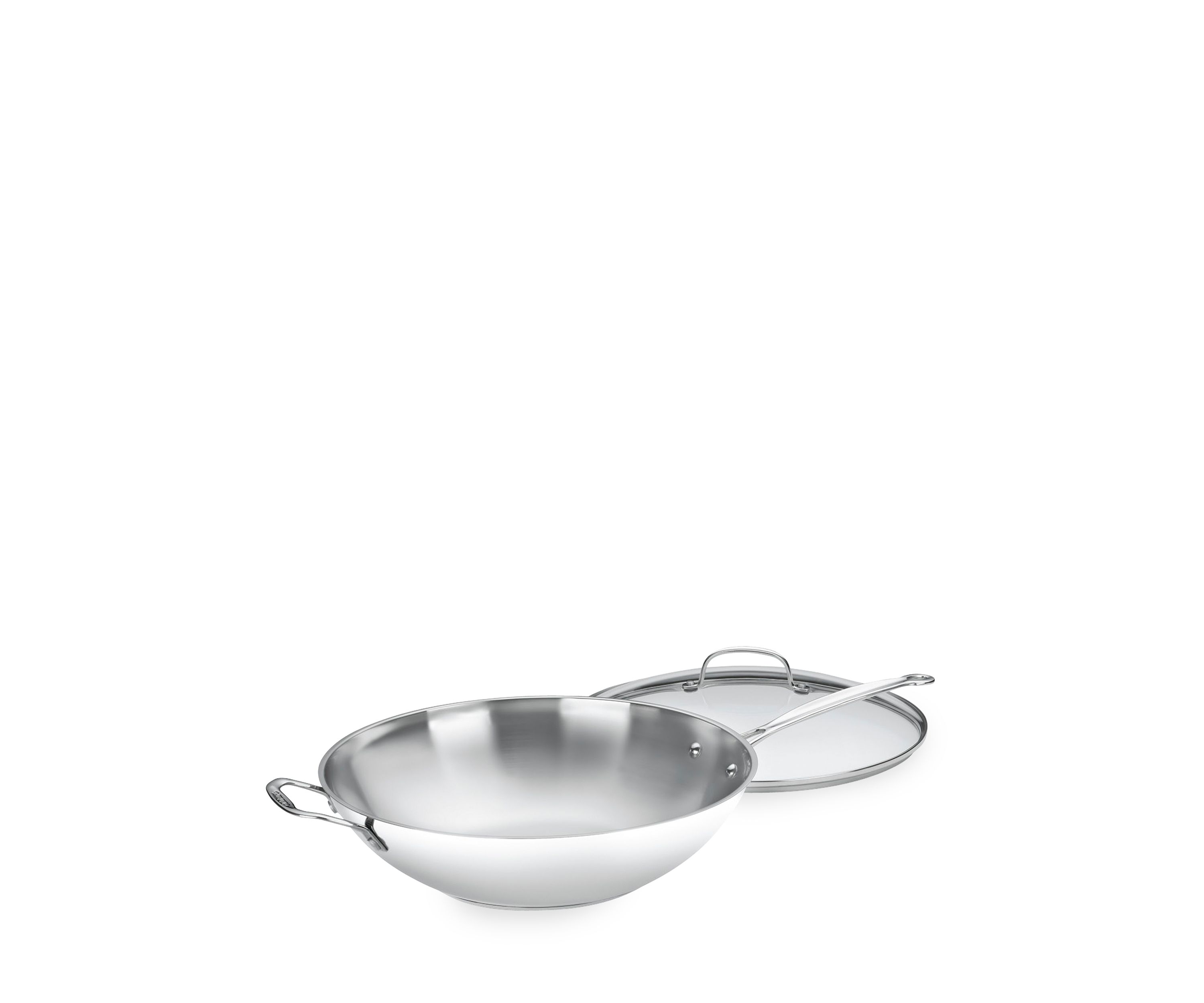 Chefs Classic Stainless Steel 14-in. Stir Fry Pan with Cover