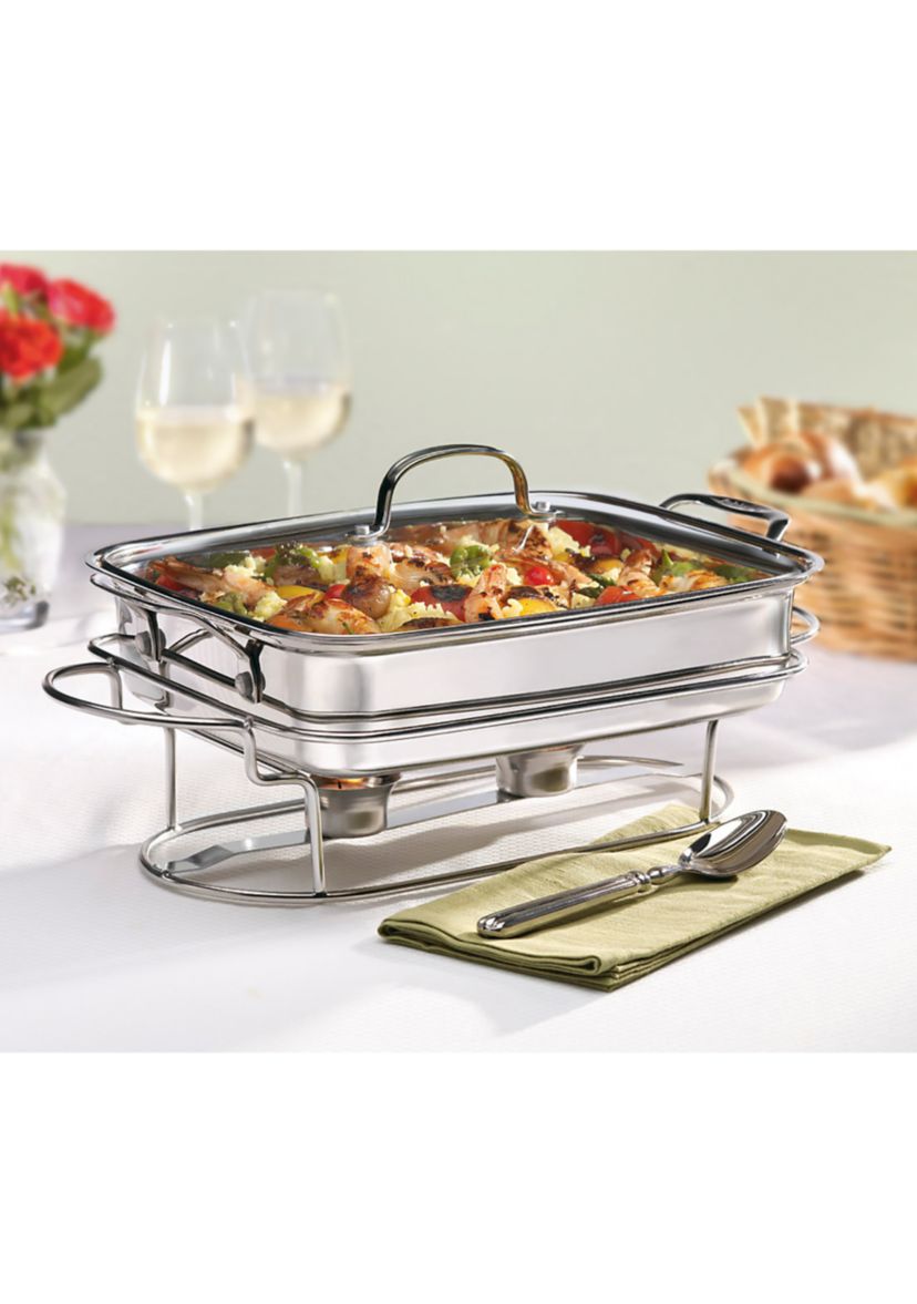  Classic Entertaining Stainless Rectangular Buffet Server 