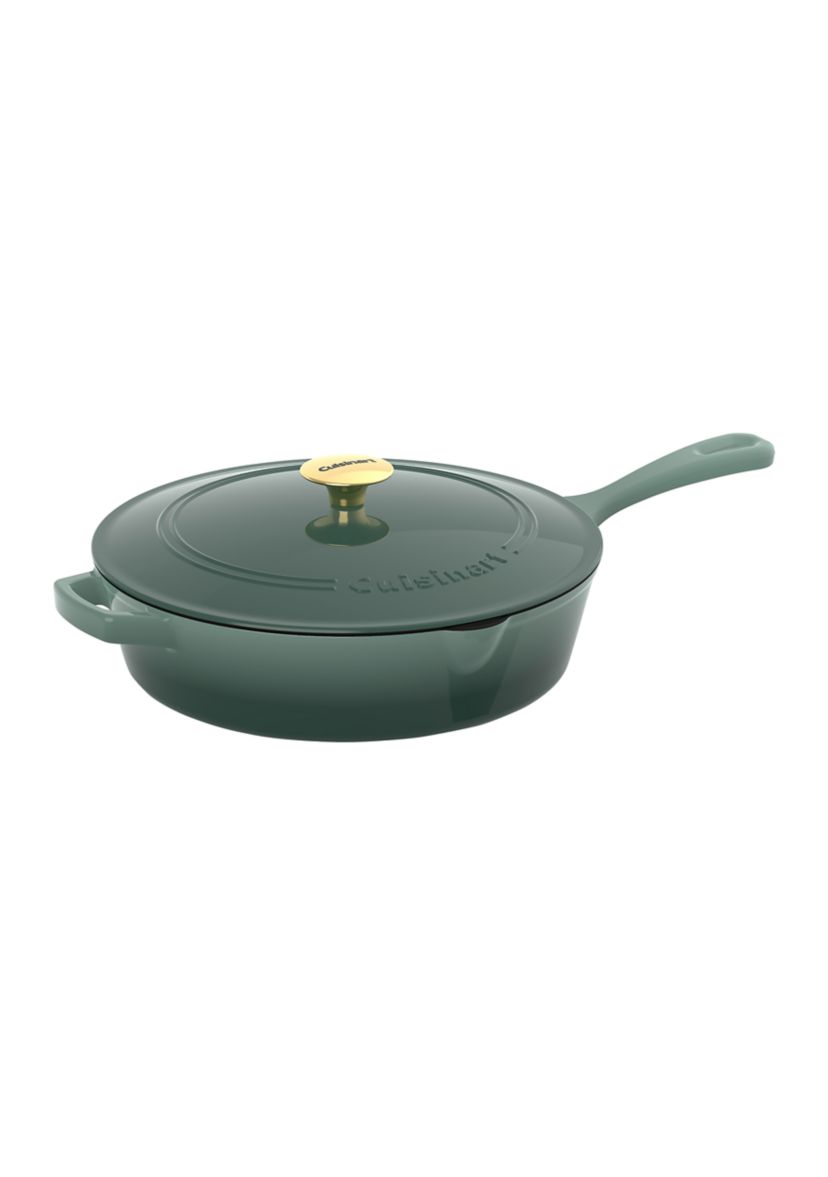 12" Cast Iron Chicken Fryer Green