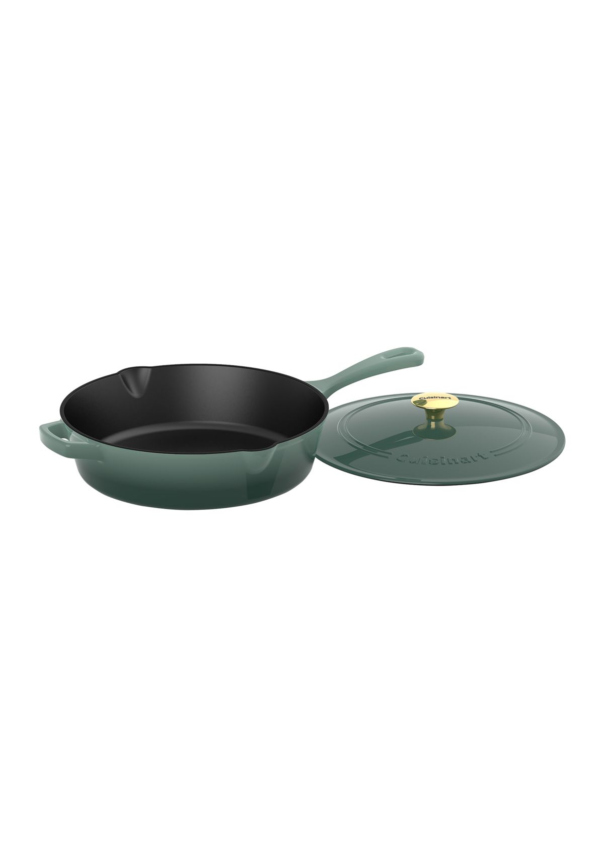 12" Cast Iron Chicken Fryer Green