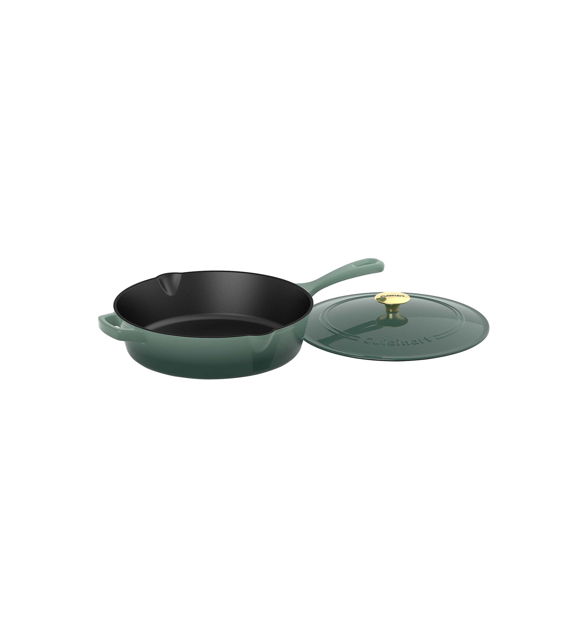 12" Cast Iron Chicken Fryer Green