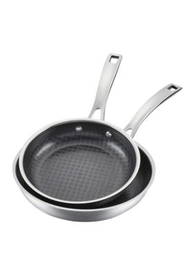 Cuisinart FusionPlus Stainless Steel 2-Pack Skillets (8" & 10"), Silver, 3 Quart