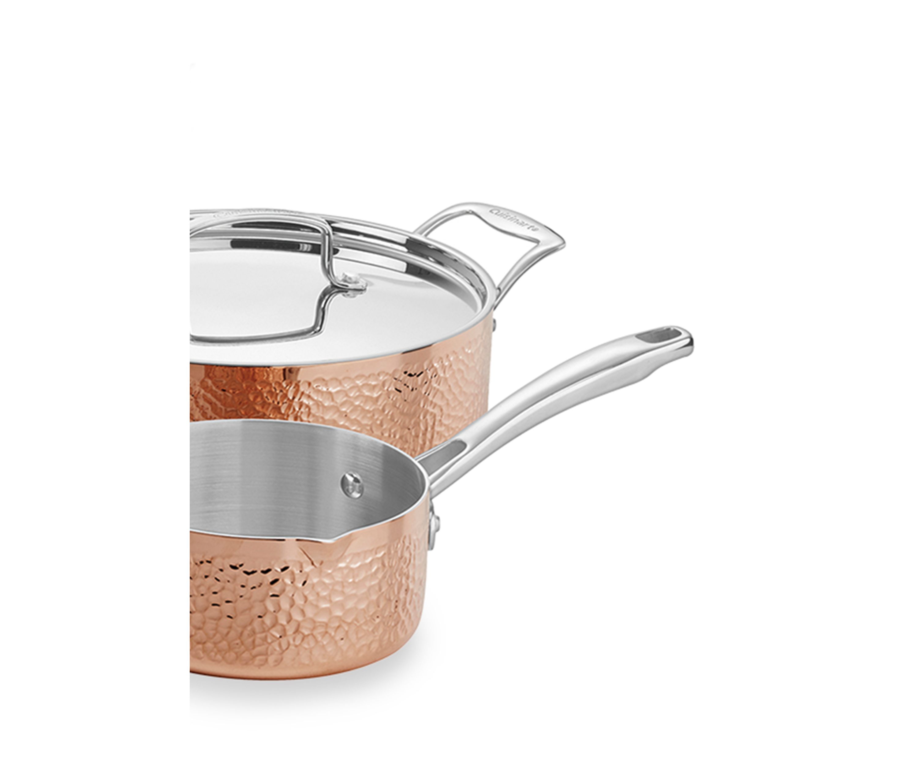 9-Piece Hammered Copper Tri-Play Cookware Set