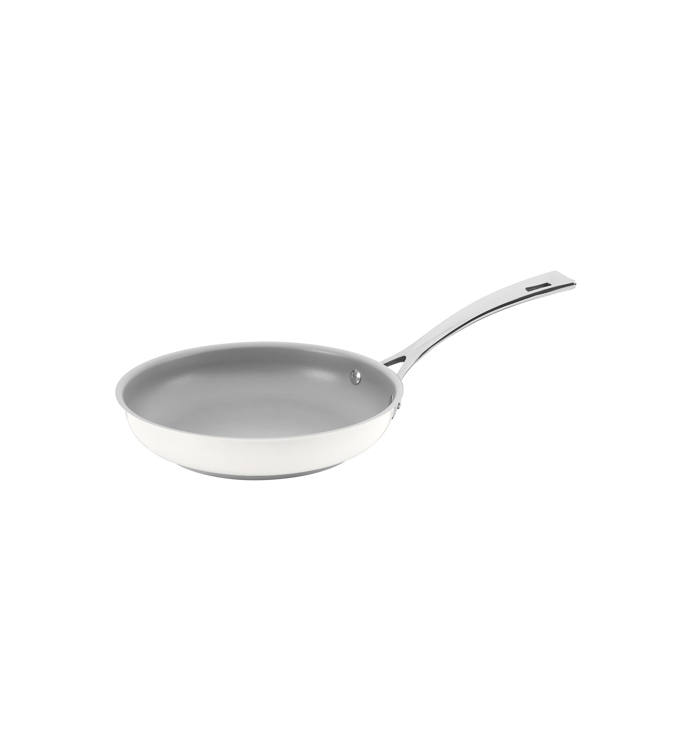 8" Matte White Nonstick Skillet