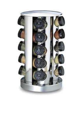 20-Jar Stainless Steel Revolving Spice Rack