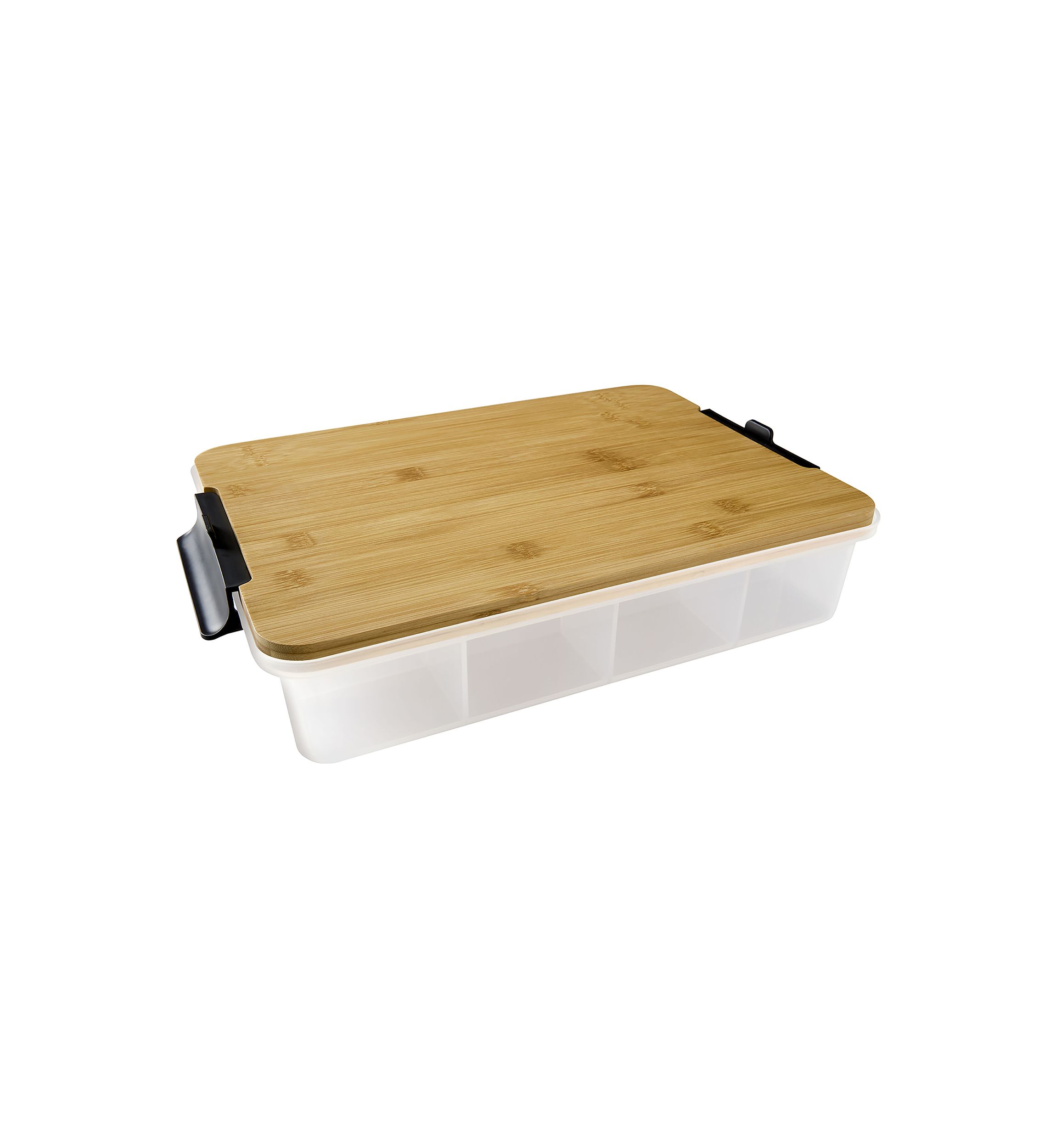 Snacklebox with Locking Bamboo Cutting Board Lid