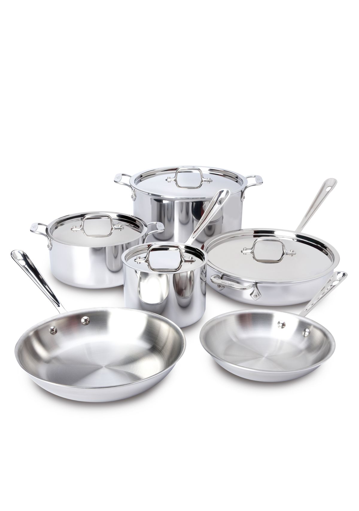 Stainless Steel 10-Piece Cookware Set