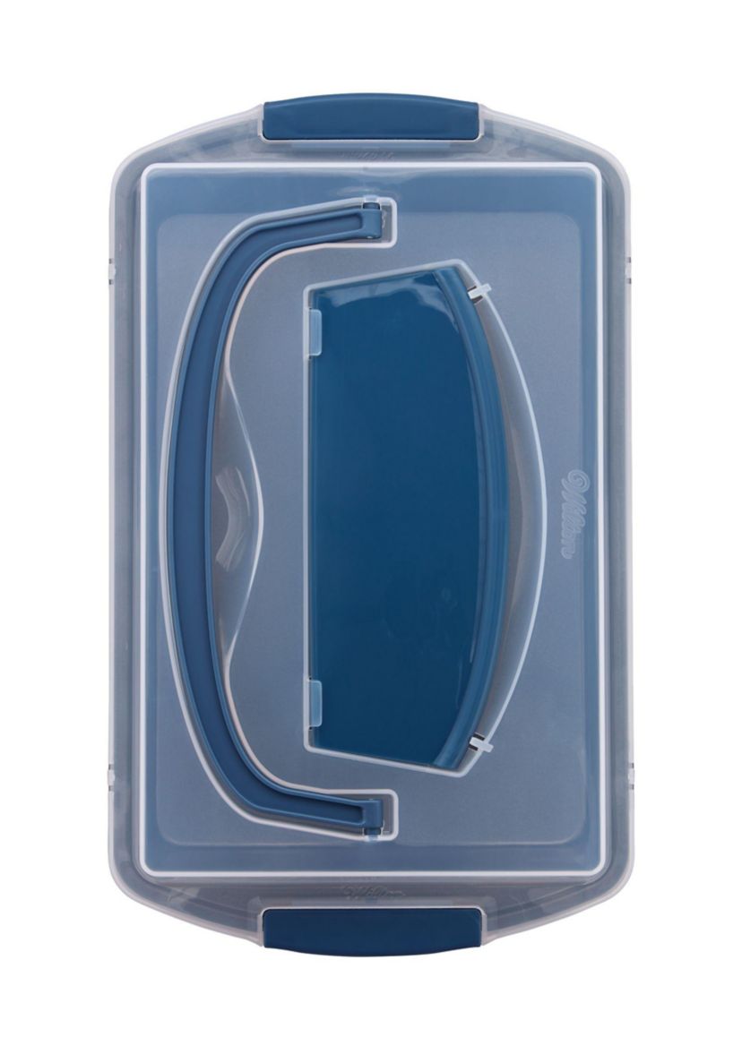 Perfect Results Oblong Cake Pan with Lid and Cutter 3-Piece Set