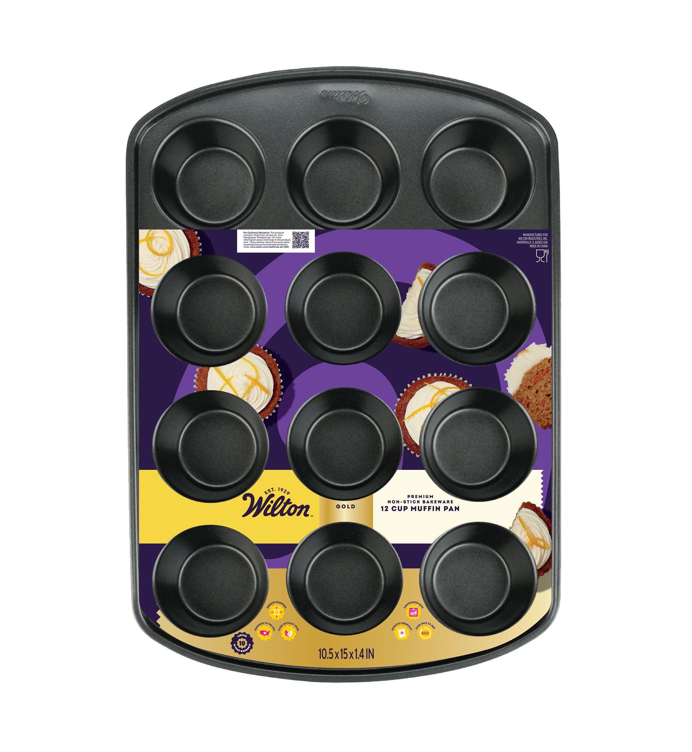 Gold Non-Stick Bakeware Muffin Pan