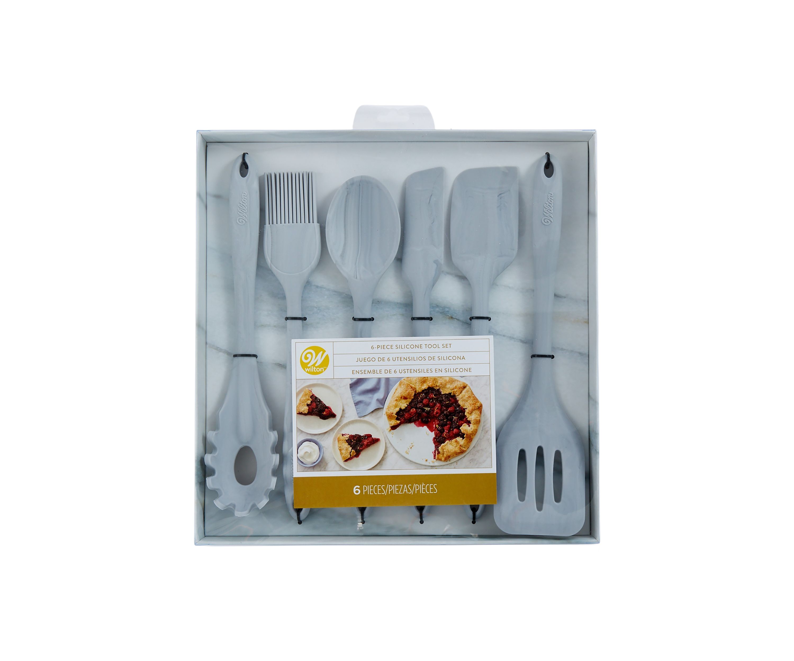 Marble Silicone Kitchen Utensils Set, 6-Piece