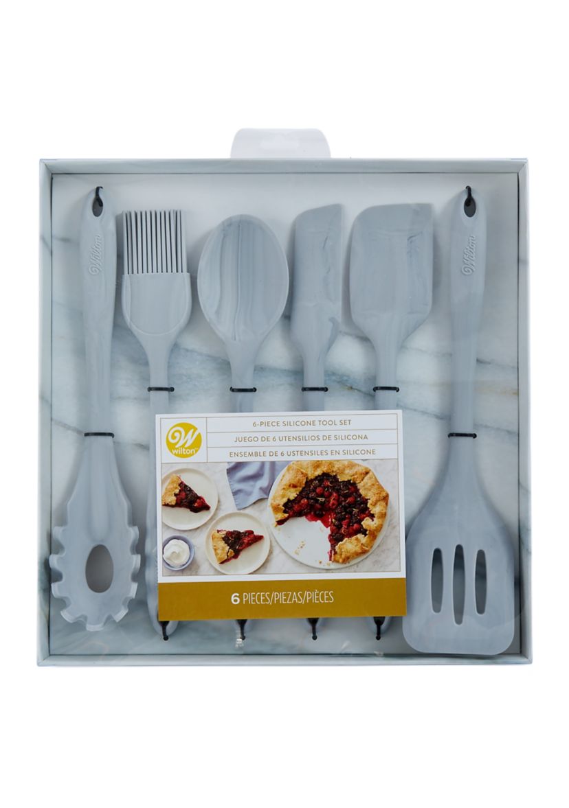 Marble Silicone Kitchen Utensils Set, 6-Piece